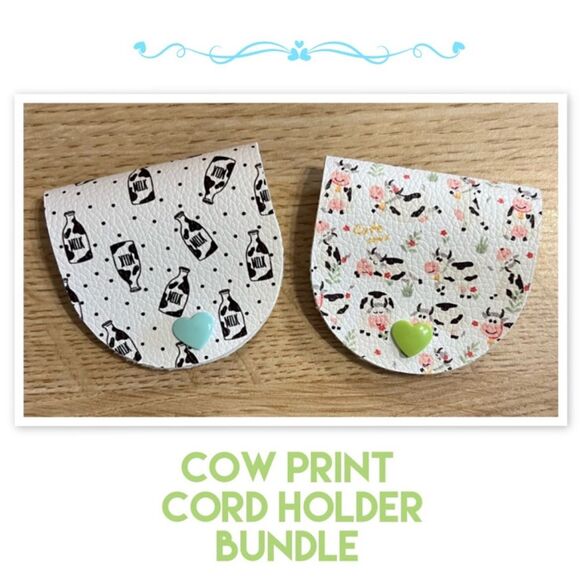Cow Print Cord Holder Bundle - Picture 1 of 2